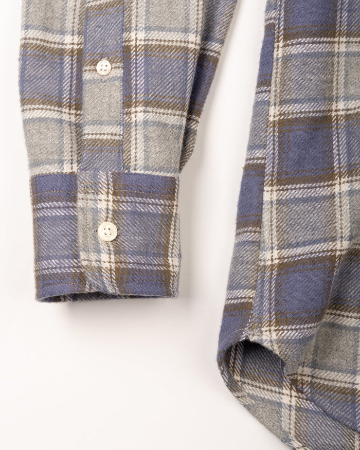 PLAID FLANNEL BUTTON DOWN - BLUE PLAID