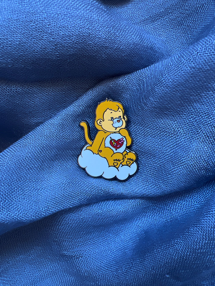 Playful Heart Monkey Pin, Care Bears Cousins