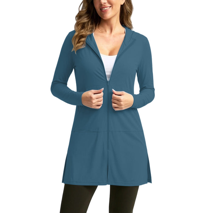 Plus-size Ice-silk Sun-protective Clothing For Women Thin Breathable And UV-blocking by Ricaloux