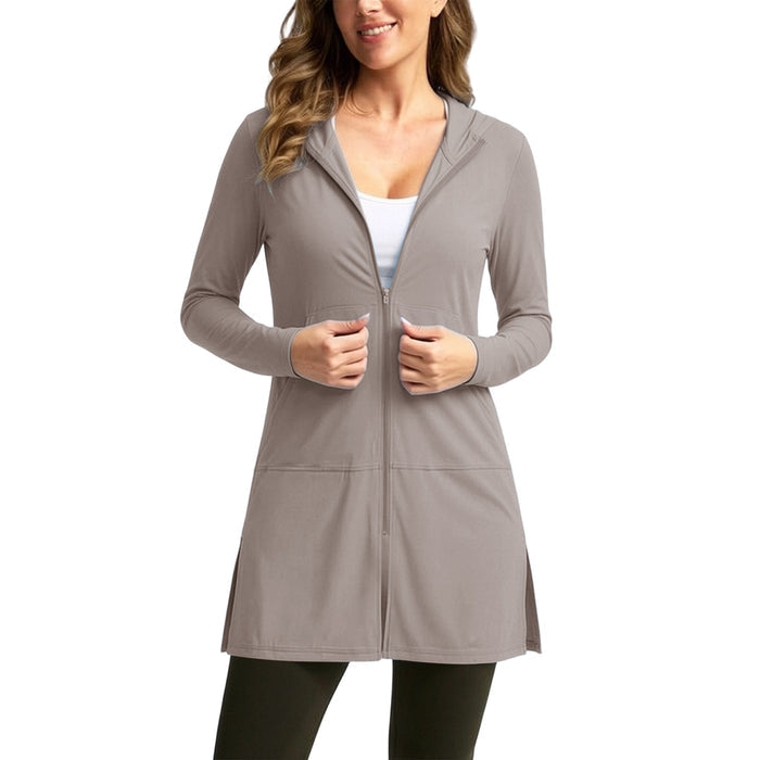 Plus-size Ice-silk Sun-protective Clothing For Women Thin Breathable And UV-blocking by Ricaloux