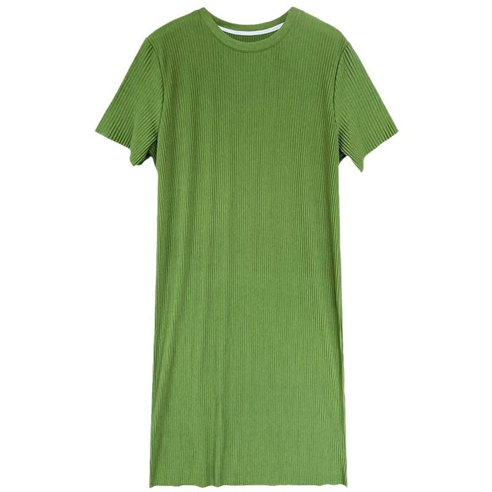 Plus-size Loose-fitting Casual Over-the-knee Straight Skirt by Ricaloux
