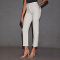 Plus-size Womens White Mid-rise Straight-leg Jeans – Premium 0 | RICALOUX
