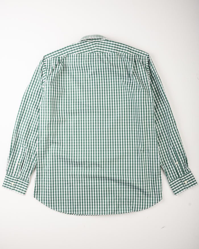 POPLIN BUTTON DOWN SPORT SHIRT - KELLY GINGHAM