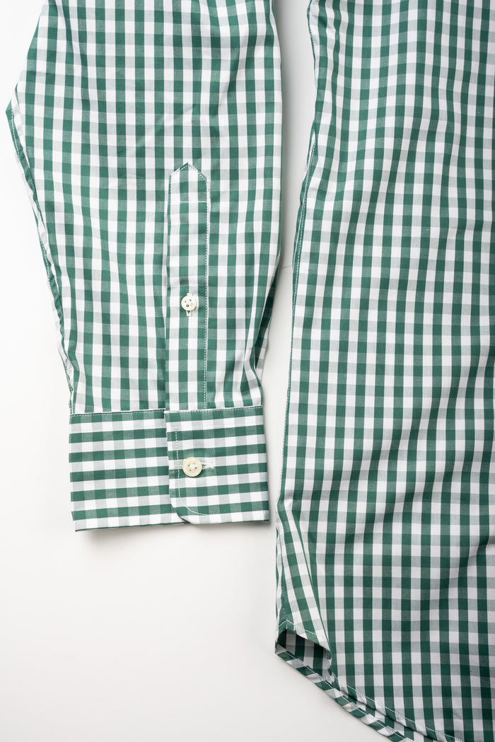 POPLIN BUTTON DOWN SPORT SHIRT - KELLY GINGHAM