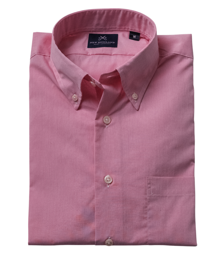 POPLIN BUTTON DOWN SPORT SHIRT - PINK