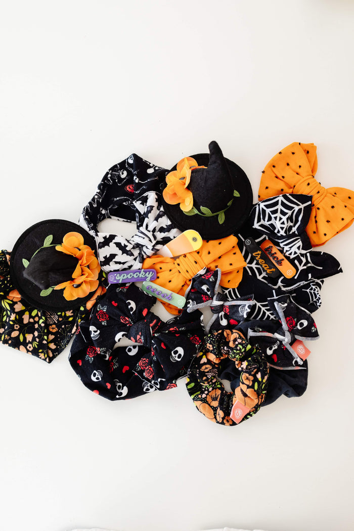 Soft Printed Nylon Headband One Size: skull n rose-Baby Bling Bows