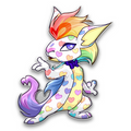 Prismatic Kyrii Pride Pin, Neopets