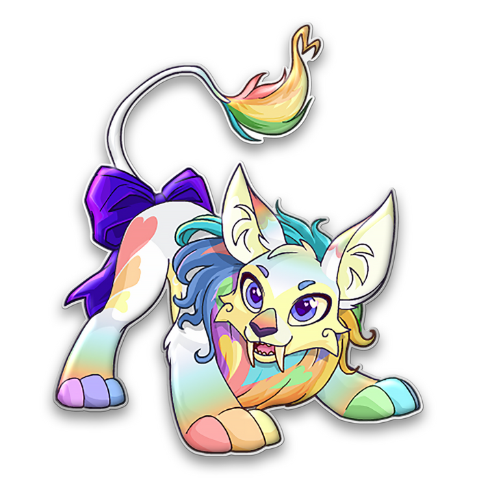 Prismatic Varwolf Pride Pin, Neopets *BACK-ORDER*