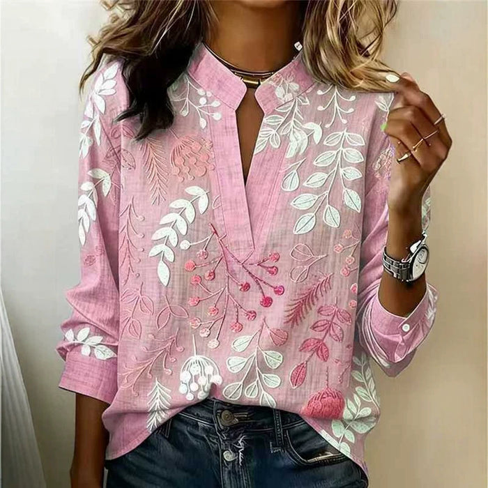 Pullover Versatile Spring Summer Long-sleeve Blouse Top – Premium 0 | RICALOUX