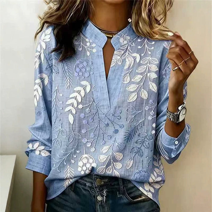 Pullover Versatile Spring Summer Long-sleeve Blouse Top – Premium 0 | RICALOUX