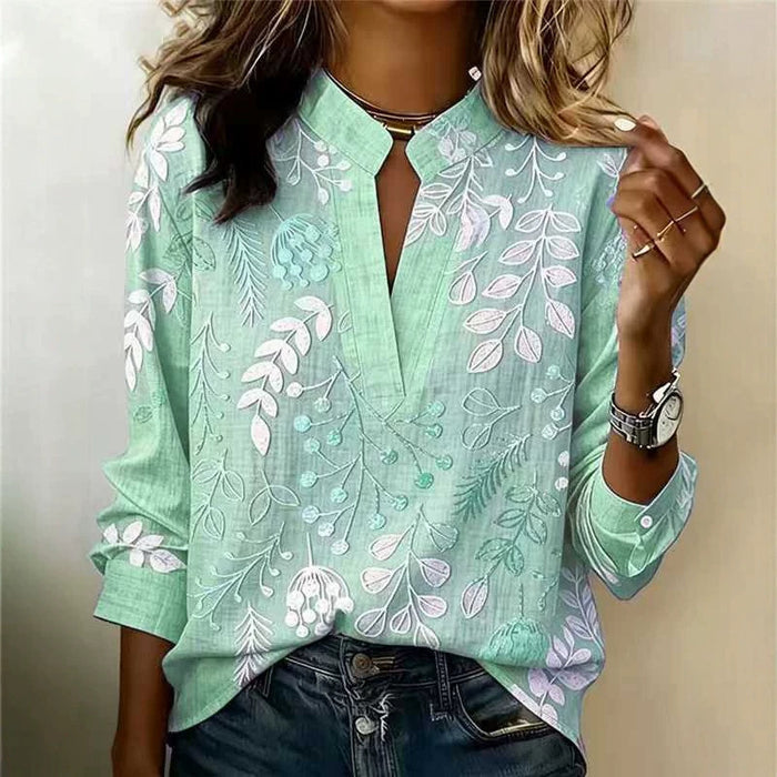 Pullover Versatile Spring Summer Long-sleeve Blouse Top – Premium 0 | RICALOUX
