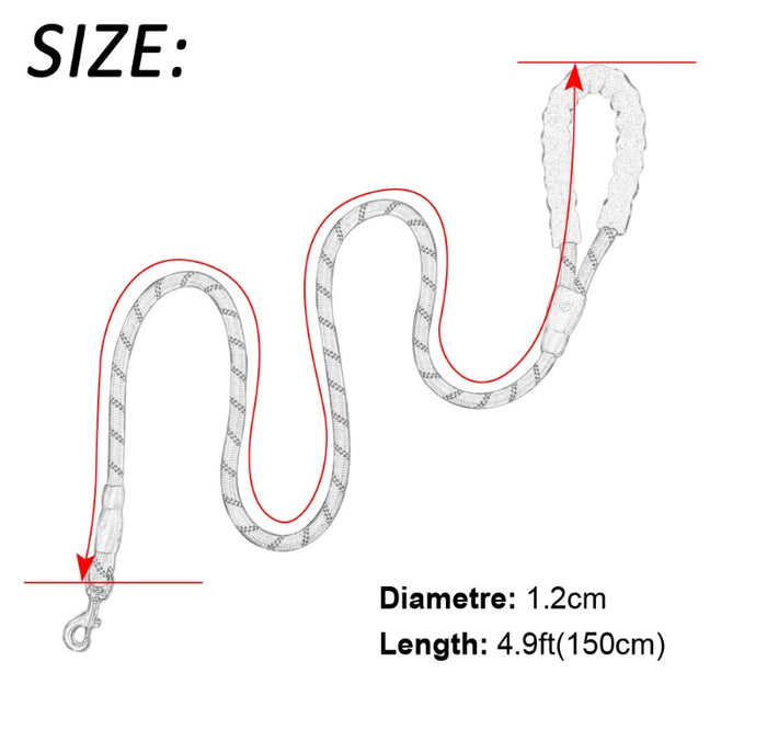 Reflective Dog Leash Nylon Pet Dog Leash Rope For Small Medium Large Dogs Walking Training Pet Suppiles by Ricaloux