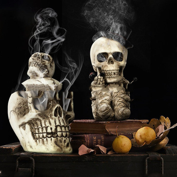 Resin Crafts Halloween Decorations Home Skull Aromatherapy Home Decor - RICALOUX