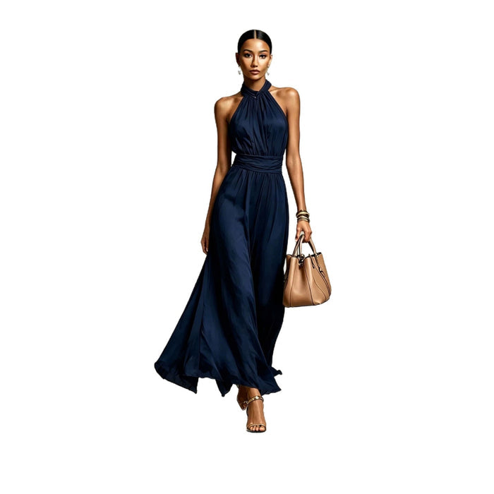 Resort-style Waist-cinching Figure-flattering Pleated Dress by Ricaloux
