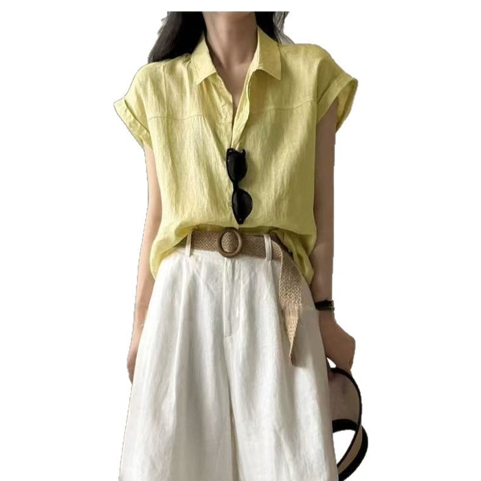 Retro Style Artistic Cardigan With A Polo Collar And Casual Bishop Sleeve by Ricaloux