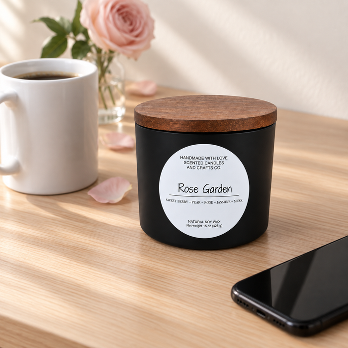 Rose Garden - 15oz 3-Wick Scented Candle