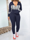 Round-neck Zip-up Long-sleeve Top Paired With Long Pants In A Set – Premium 0 | RICALOUX