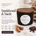 Sandalwood & Suede - 15oz 3-Wick Scented Candle