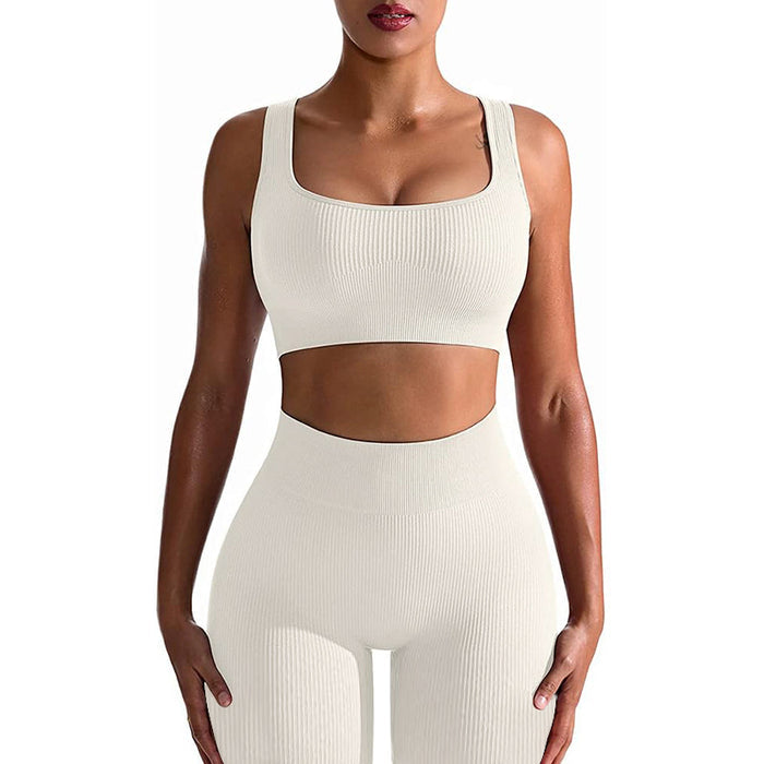 Seamless Yoga Training Threaded High-Elastic Fabric Outdoor Running Fitness Set For Women – Premium 0 | RICALOUX