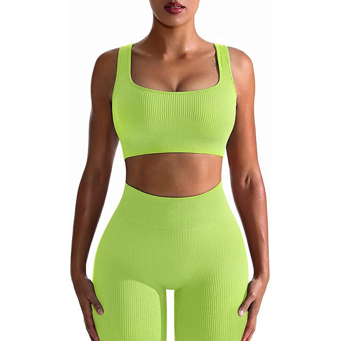 Seamless Yoga Training Threaded High-Elastic Fabric Outdoor Running Fitness Set For Women – Premium 0 | RICALOUX