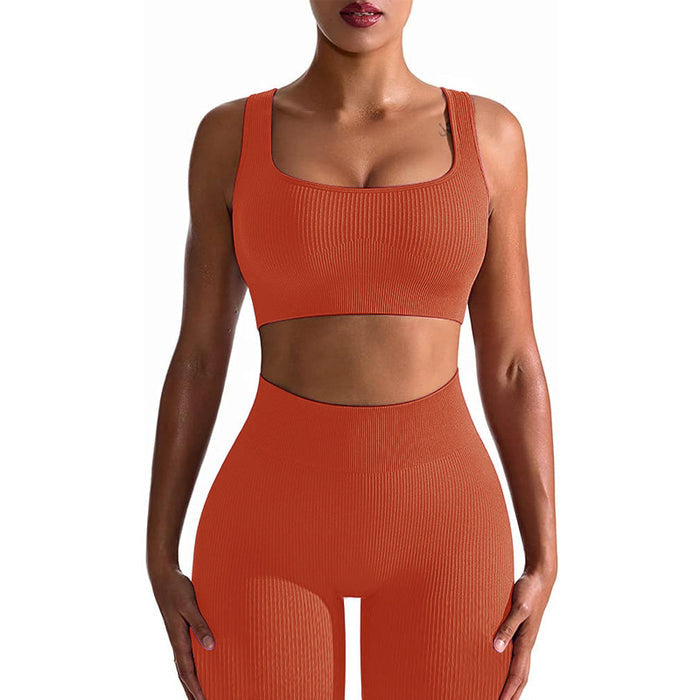 Seamless Yoga Training Threaded High-Elastic Fabric Outdoor Running Fitness Set For Women – Premium 0 | RICALOUX