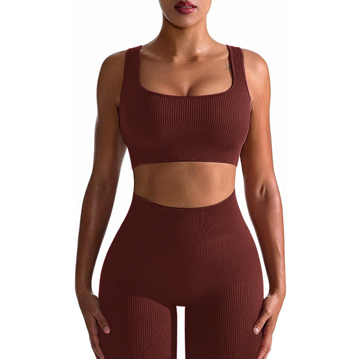 Seamless Yoga Training Threaded High-Elastic Fabric Outdoor Running Fitness Set For Women – Premium 0 | RICALOUX