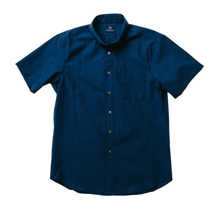 SEERSUCKER BUTTON DOWN ARTIST SHIRT - NAVY