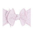 Soft Nylon/Spandex Dot Pattern Headband SHAB-BOW-LOUS One Size: thistle dot-Baby Bling Bows