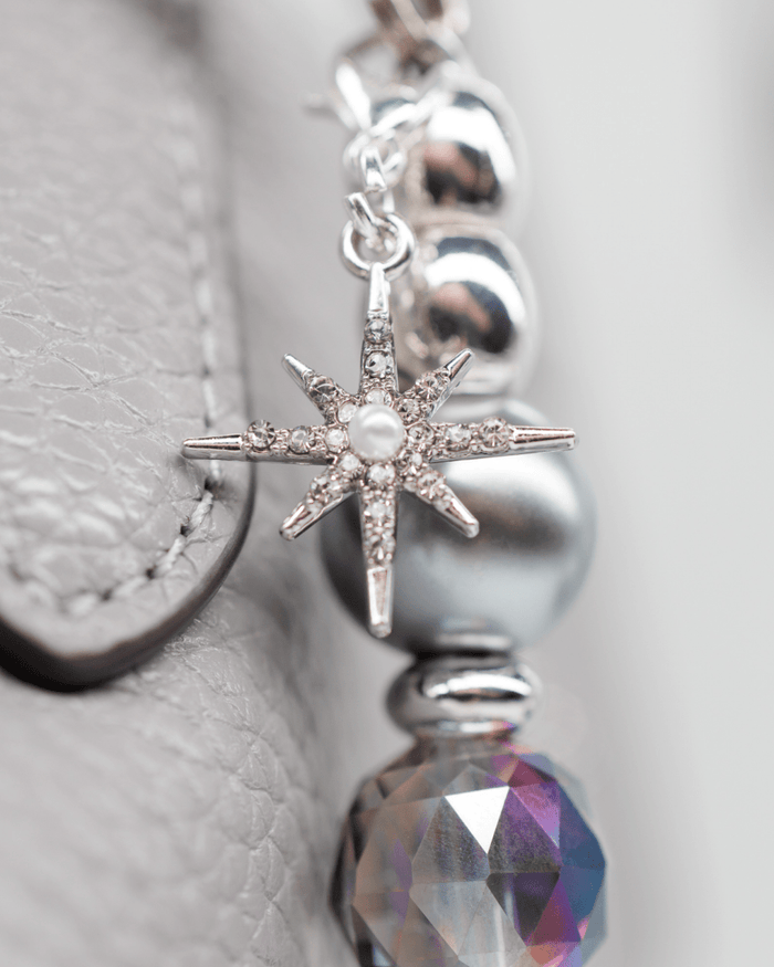Rhinestone & pearl star charm