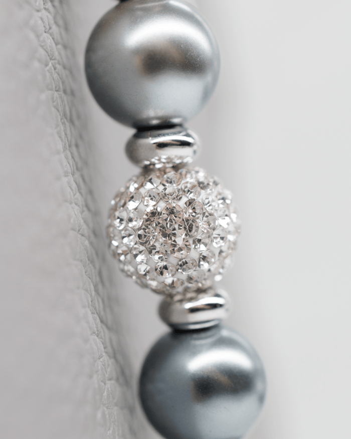 White Austrian crystal center bead