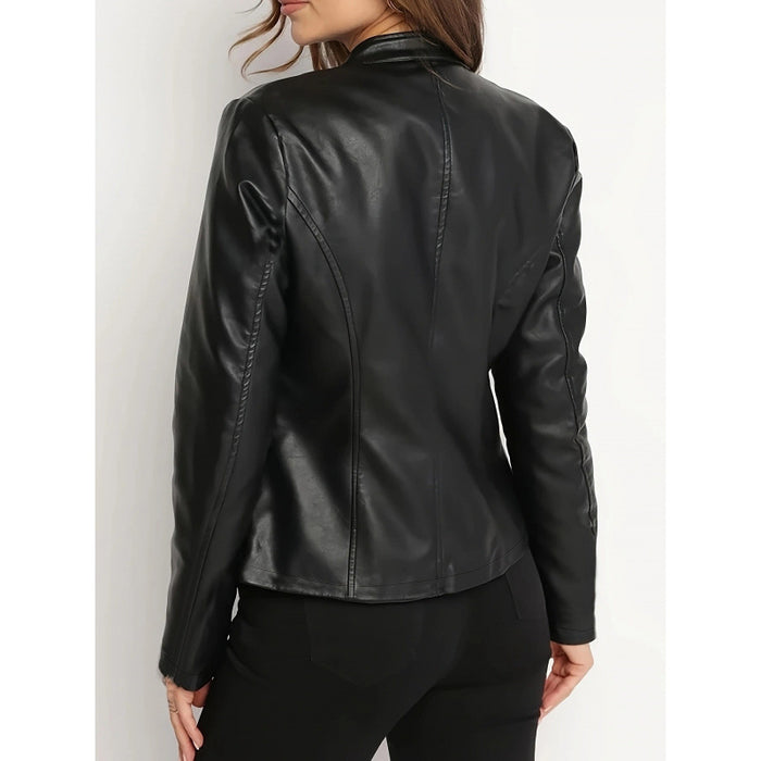 Short Chic Leather Jacket Coat – Premium 0 | RICALOUX