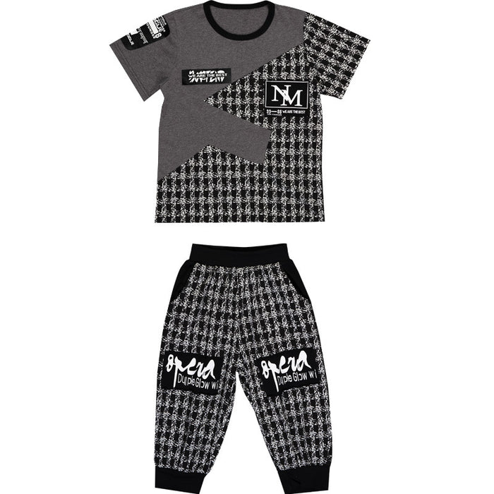 Short Sleeve Sports Summer Handsome Korean Style Boys Trendy Clothing - RICALOUX