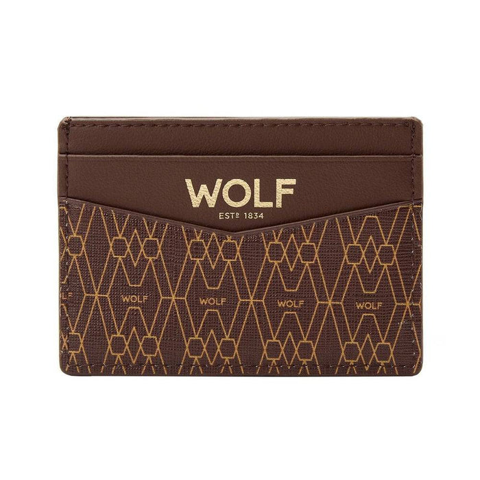WOLF 1834 Signature Collection Brown Recycled Card Holder - Berry's Jewellers