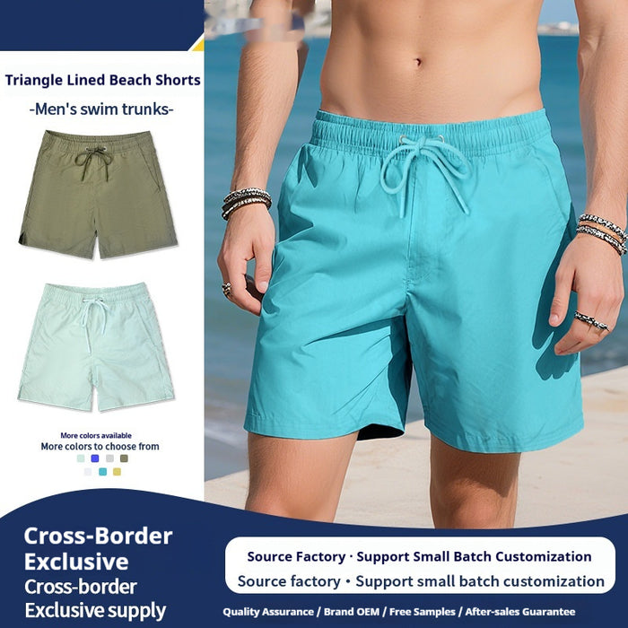 Solid-color Casual Breathable Quick-drying Straight-leg Mens Beach Shorts – Premium 0 | RICALOUX