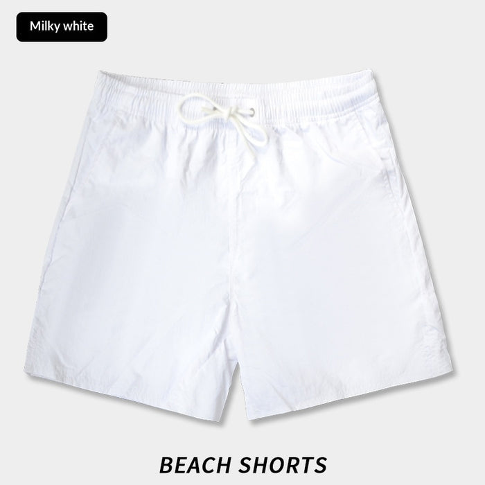 Solid-color Casual Breathable Quick-drying Straight-leg Mens Beach Shorts – Premium 0 | RICALOUX