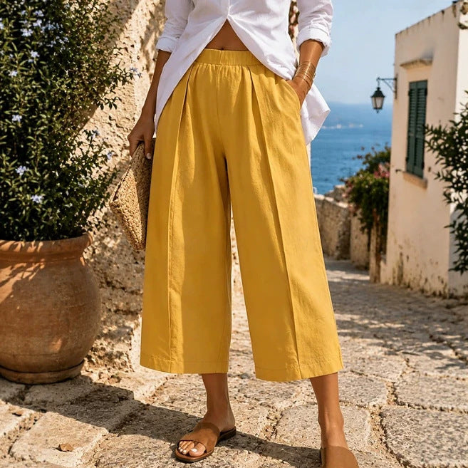 Solid-color Fashionable Loose-fitting Casual Wide-leg Pants – Premium 0 | RICALOUX