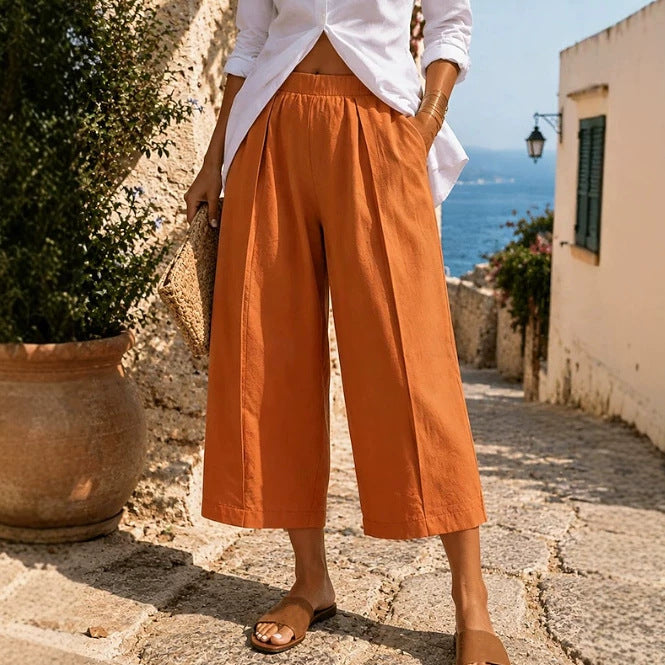 Solid-color Fashionable Loose-fitting Casual Wide-leg Pants – Premium 0 | RICALOUX