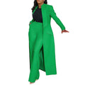 Solid-color Lapel Long Blazer Two-piece Set – Premium 0 | RICALOUX