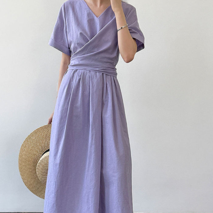 Sophisticated Cross-Tie Dress For Women by Ricaloux