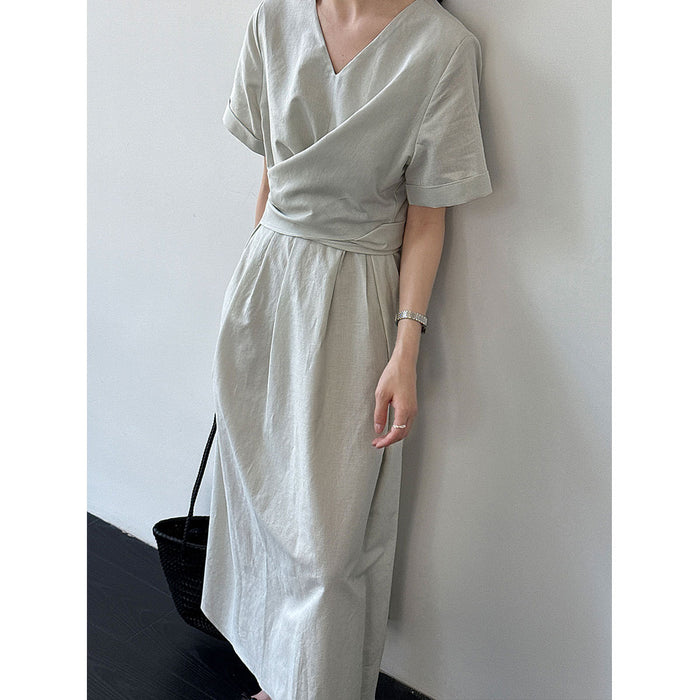 Sophisticated Cross-Tie Dress For Women by Ricaloux
