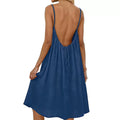 Spaghetti Strap Backless Dress Sleeveless Bodycon Fit Casual Evening Dress For Daily Wear Holiday Outfit by Ricaloux