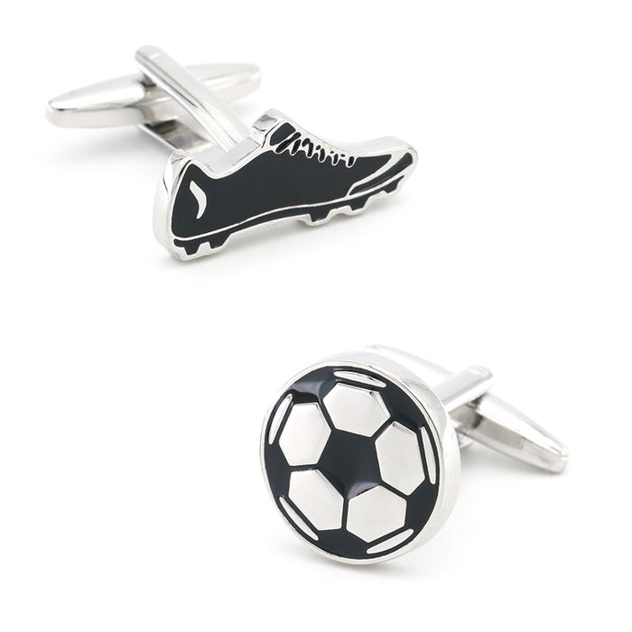 Sports Series Football Sneakers Cufflinks Men by Ricaloux