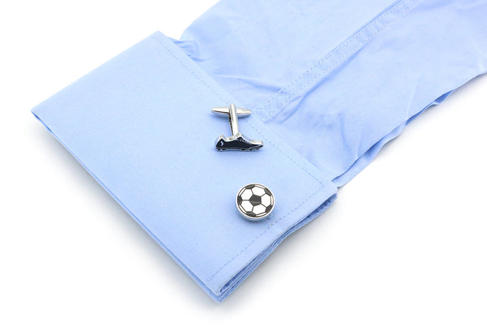 Sports Series Football Sneakers Cufflinks Men by Ricaloux