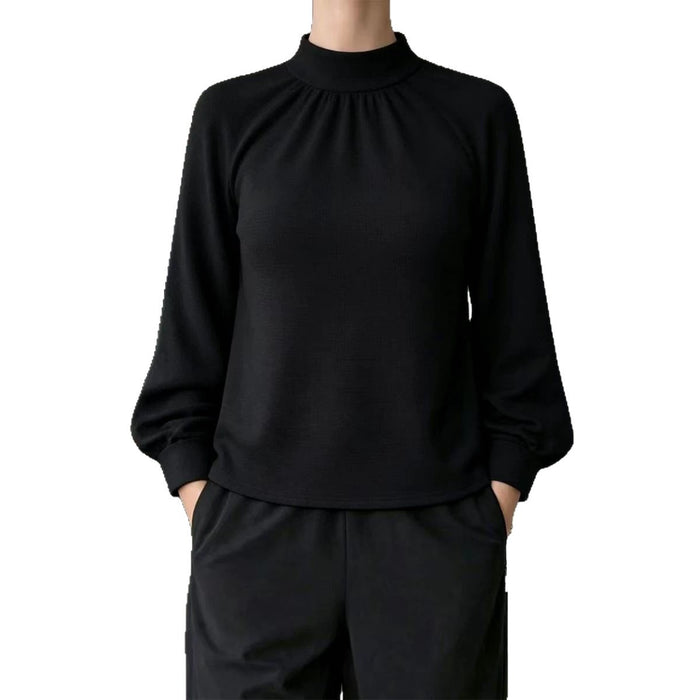 Springautumn Knitted Long-sleeve Casual Raglan-sleeve Turtleneck Lace-trimmed Sweater Bottoming Shirt – Premium 0 | RICALOUX