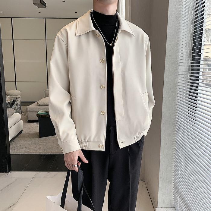 SpringAutumn Korean-style Mature Mens Clothing Loose-fitting Cropped Style – Premium 0 | RICALOUX