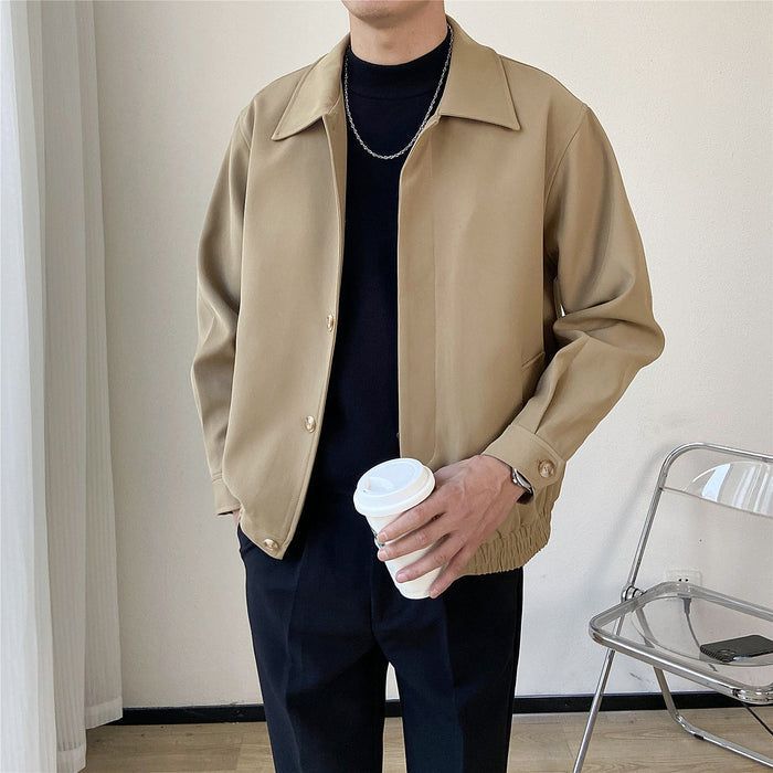 SpringAutumn Korean-style Mature Mens Clothing Loose-fitting Cropped Style – Premium 0 | RICALOUX