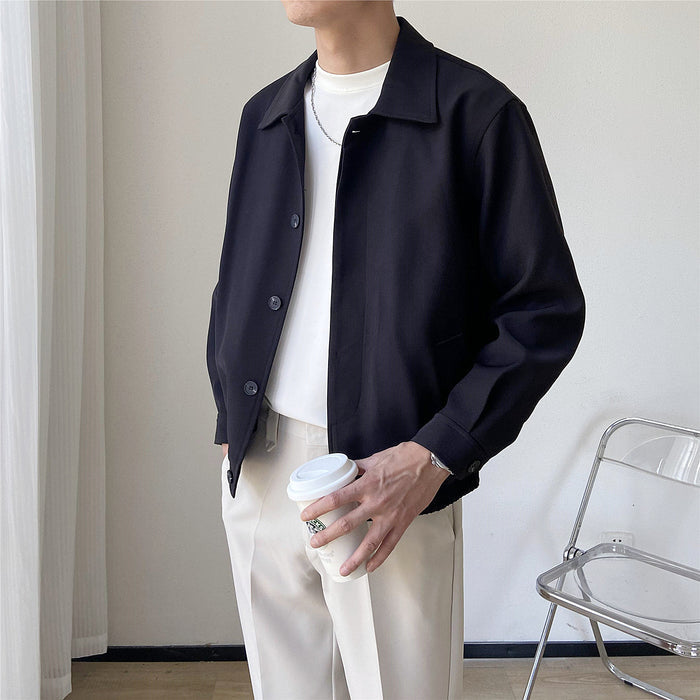 SpringAutumn Korean-style Mature Mens Clothing Loose-fitting Cropped Style – Premium 0 | RICALOUX