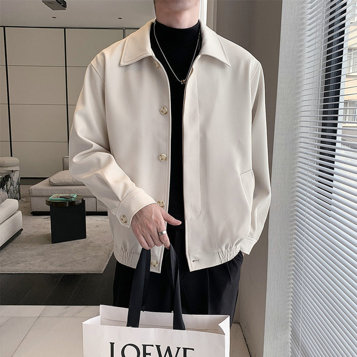 SpringAutumn Korean-style Mature Mens Clothing Loose-fitting Cropped Style – Premium 0 | RICALOUX