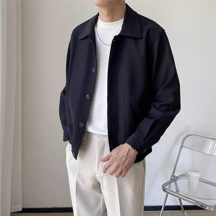 SpringAutumn Korean-style Mature Mens Clothing Loose-fitting Cropped Style – Premium 0 | RICALOUX