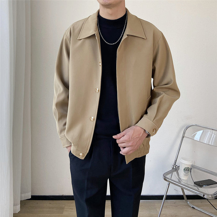 SpringAutumn Korean-style Mature Mens Clothing Loose-fitting Cropped Style – Premium 0 | RICALOUX